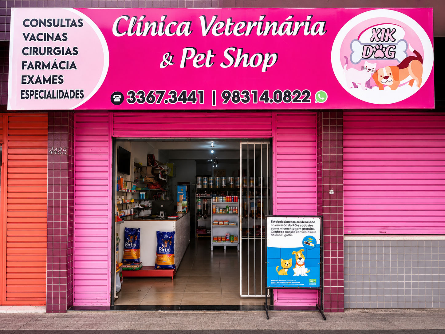 Fachada Xik Dog Pet Shop